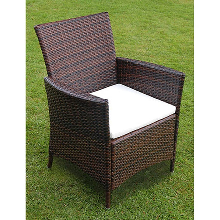 Set mobilier de exterior cu perne, 5 piese, maro, poliratan - WALTI WALTI
