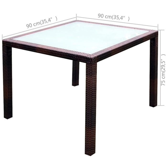 Set mobilier de exterior cu perne, 5 piese, maro, poliratan - WALTI WALTI
