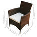 Set mobilier de exterior cu perne, 5 piese, maro, poliratan - WALTI WALTI