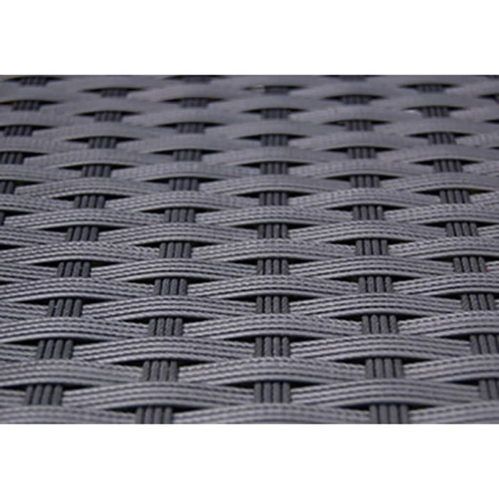 Set mobilier de exterior cu perne, 5 piese, negru, poliratan WALTI