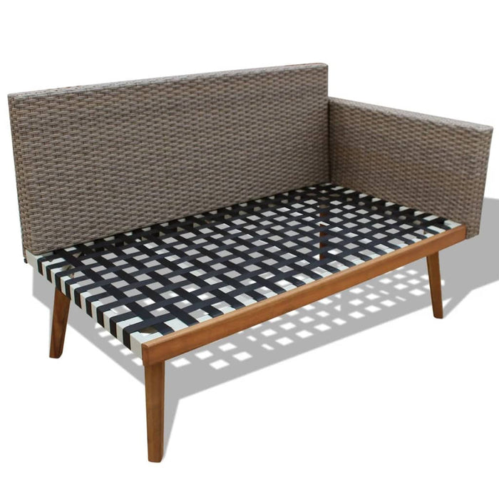 Set mobilier de grădină cu perne, 4 piese, gri, poliratan - WALTI WALTI