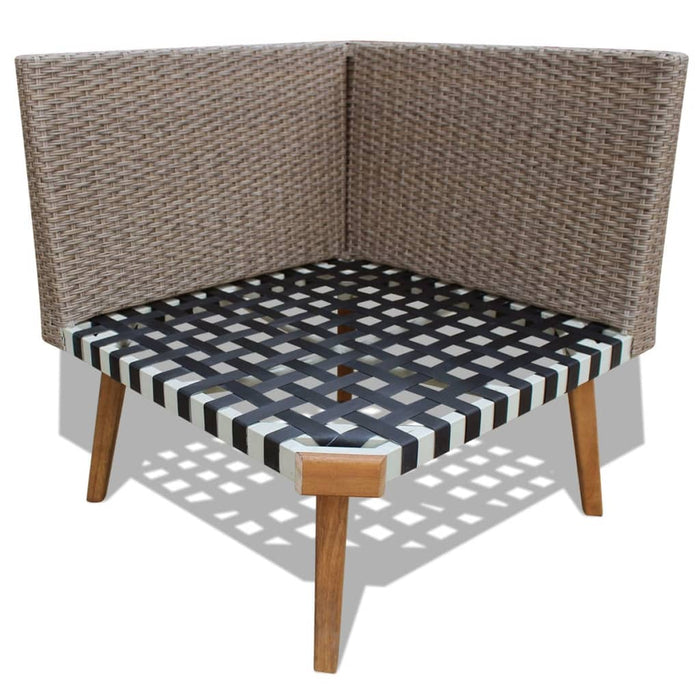 Set mobilier de grădină cu perne, 4 piese, gri, poliratan - WALTI WALTI