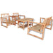 Set mobilier de grădină cu perne, 4 piese, bambus - WALTI WALTI