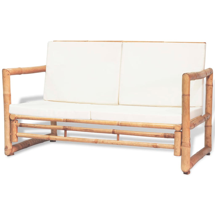 Set mobilier de grădină cu perne, 4 piese, bambus - WALTI WALTI