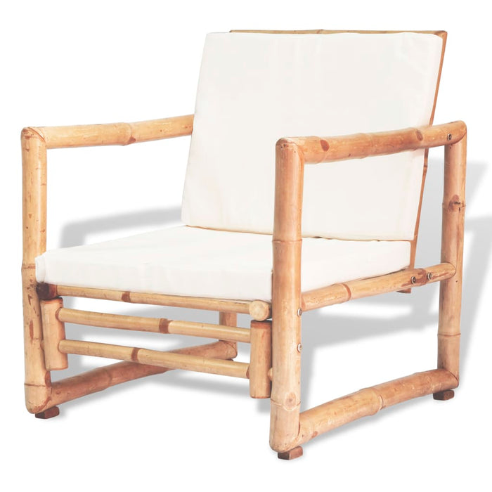 Set mobilier de grădină cu perne, 4 piese, bambus - WALTI WALTI