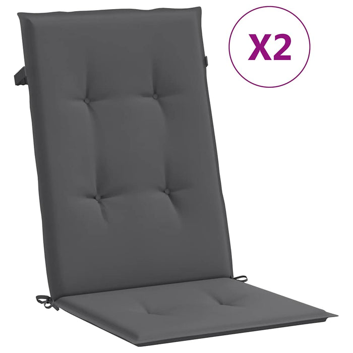 Perne scaun cu spătar înalt, 2 buc. antracit 120x50x2 cm textil WALTI