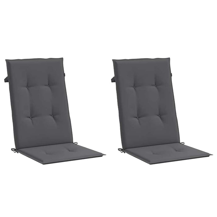 Perne scaun cu spătar înalt, 2 buc. antracit 120x50x2 cm textil WALTI
