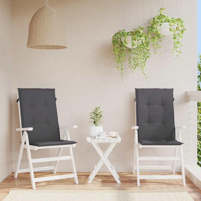 Perne scaun cu spătar înalt, 2 buc. antracit 120x50x2 cm textil WALTI