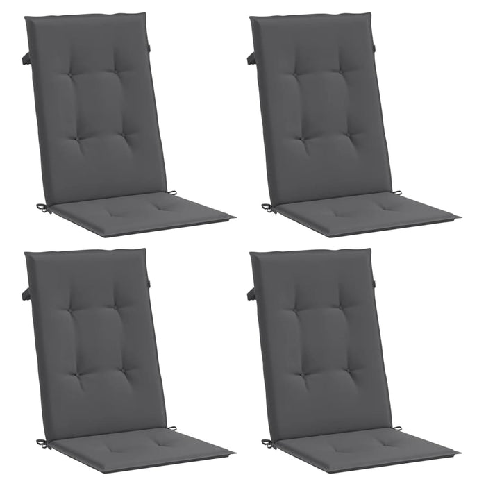 Perne scaun cu spătar înalt, 4 buc. antracit 120x50x3 cm textil - WALTI WALTI