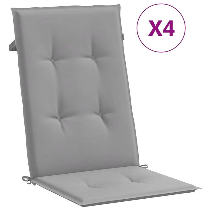 Perne scaun cu spătar înalt, 4 buc., gri, 120x50x3 cm, textil - WALTI WALTI