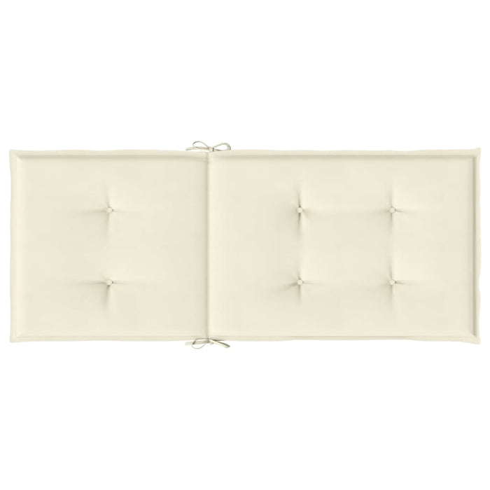 Perne scaun cu spătar înalt, 2 buc., crem, 120x50x3 cm, textil - WALTI WALTI