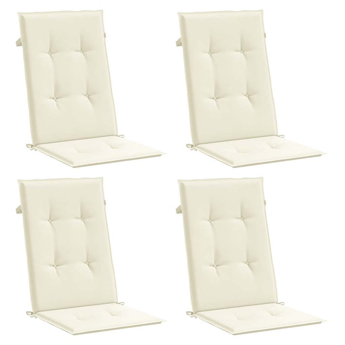 Perne scaun cu spătar înalt, 4 buc., crem, 120x50x2 cm, textil WALTI