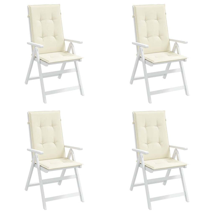 Perne scaun cu spătar înalt, 4 buc., crem, 120x50x2 cm, textil WALTI