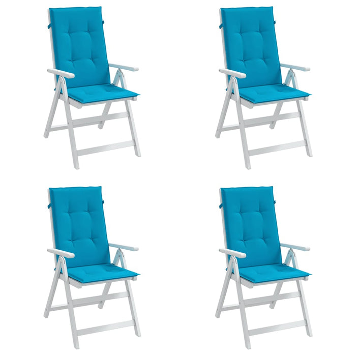 Perne scaun spătar înalt, 4 buc., albastru, 120x50x3 cm, textil - WALTI WALTI