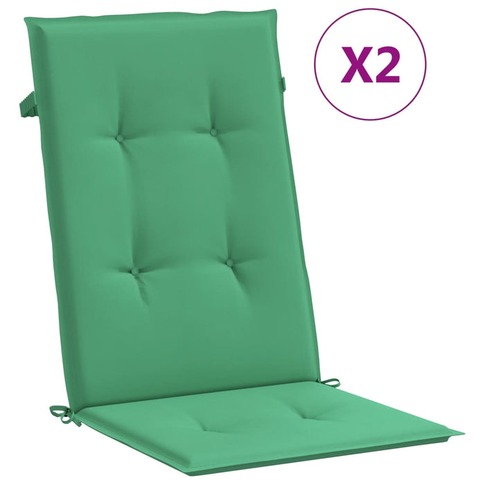Perne scaun cu spătar înalt, 2 buc., verde, 120x50x3 cm, textil - WALTI WALTI