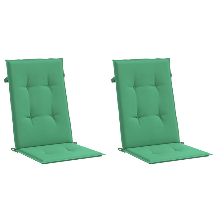 Perne scaun cu spătar înalt, 2 buc., verde, 120x50x3 cm, textil - WALTI WALTI