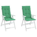 Perne scaun cu spătar înalt, 2 buc., verde, 120x50x3 cm, textil - WALTI WALTI