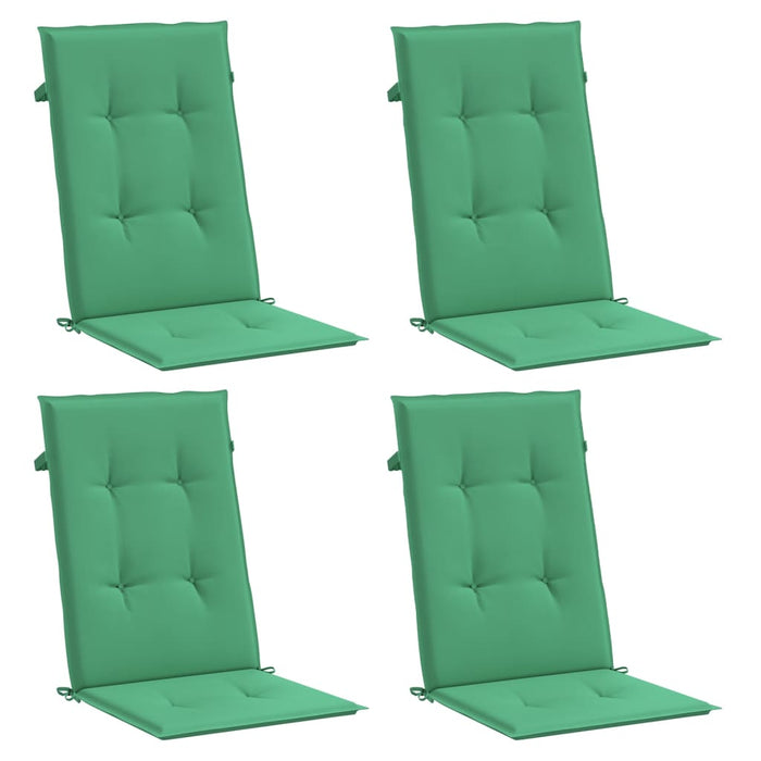 Perne scaun cu spătar înalt, 4 buc., verde, 120x50x3 cm, textil - WALTI WALTI
