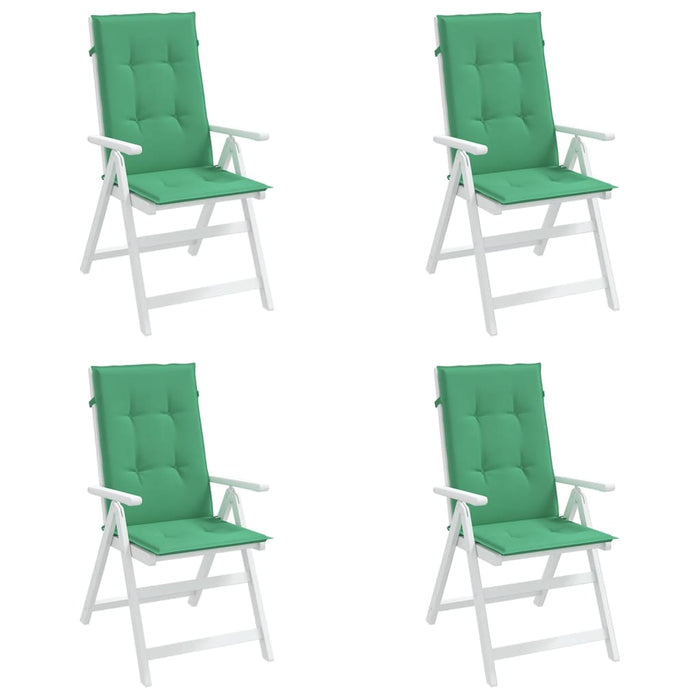 Perne scaun cu spătar înalt, 4 buc., verde, 120x50x3 cm, textil - WALTI WALTI