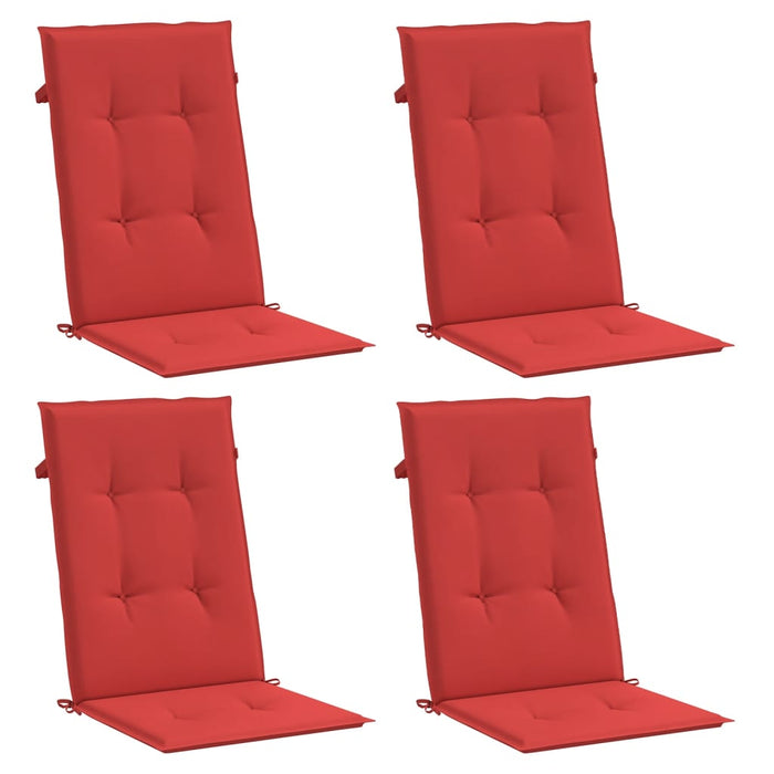 Perne scaun cu spătar înalt, 4 buc., roșu, 120x50x3 cm, textil - WALTI WALTI