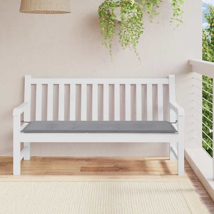 Pernă de bancă de grădină, gri, 150x50x4 cm, textil oxford WALTI