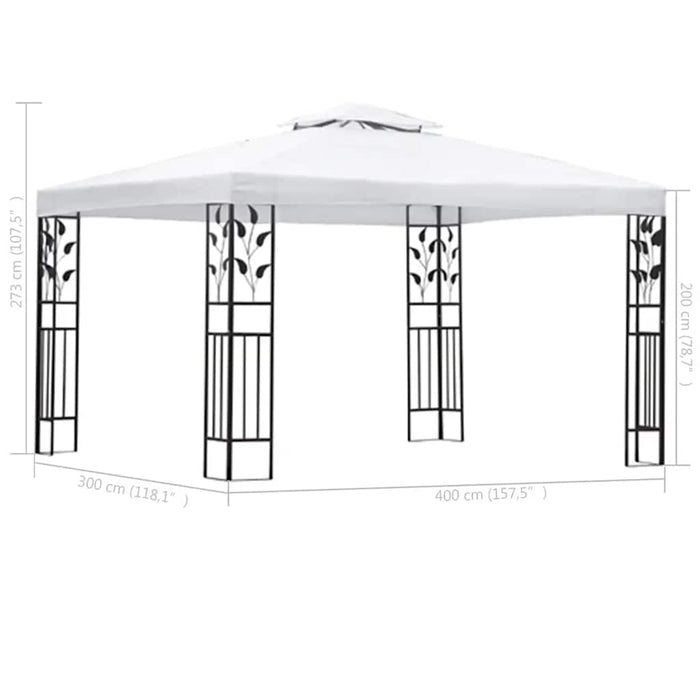 Pavilion, alb, 3 x 4 m WALTI