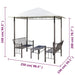 Pavilion de grădină cu masă și bănci 2,5x1,5x2,4 m - WALTI WALTI