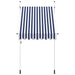 Copertină retractabilă manual, dungi albastru și alb, 150 cm - WALTI WALTI