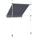 Copertină retractabilă manual, dungi albastru și alb, 200 cm - WALTI WALTI