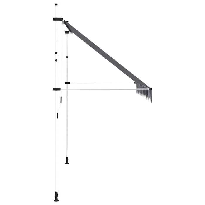 Copertină retractabilă manual, dungi albastru și alb, 350 cm - WALTI WALTI