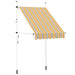 Copertină retractabilă manual, dungi galben și albastru, 150 cm - WALTI WALTI