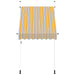 Copertină retractabilă manual, dungi galben și albastru, 150 cm - WALTI WALTI