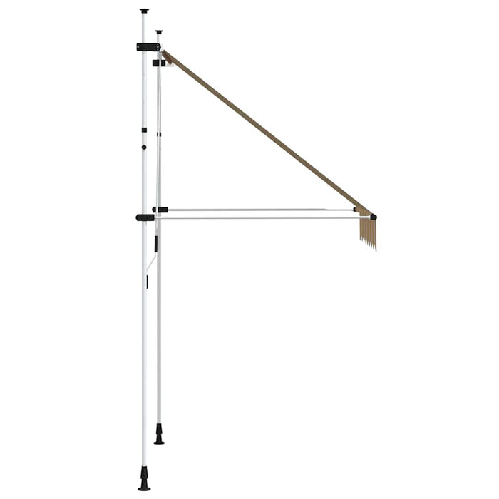 Copertină retractabilă manual, dungi galben și albastru, 150 cm - WALTI WALTI