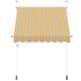 Copertină retractabilă manual, dungi galben și albastru, 200 cm - WALTI WALTI