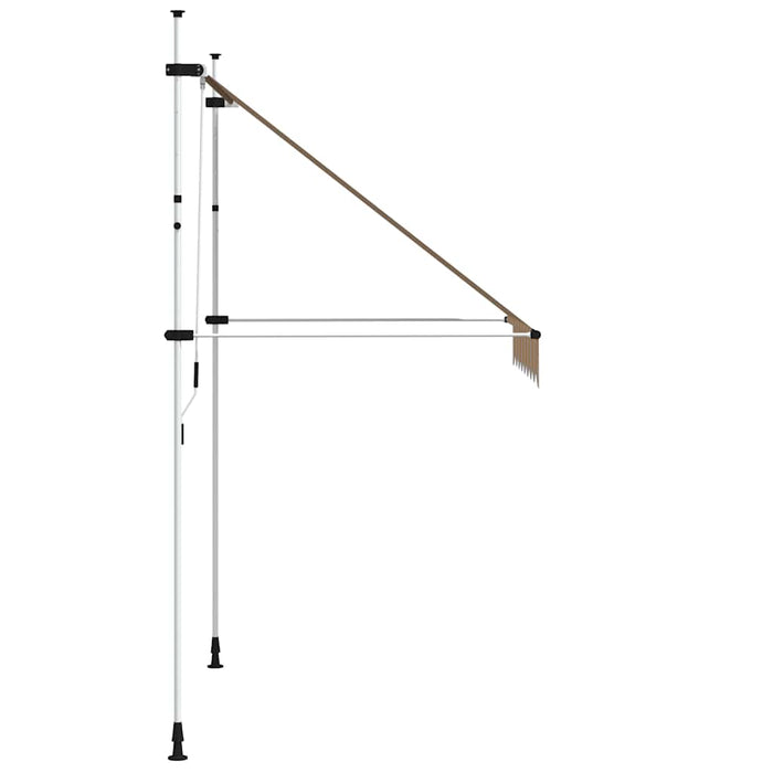 Copertină retractabilă manual, dungi galben și albastru, 200 cm - WALTI WALTI