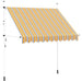 Copertină retractabilă manual, dungi galben și albastru, 250 cm - WALTI WALTI