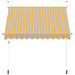 Copertină retractabilă manual, dungi galben și albastru, 250 cm - WALTI WALTI