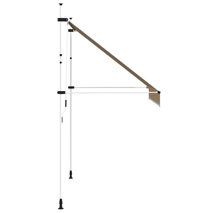 Copertină retractabilă manual, dungi galben și albastru, 250 cm - WALTI WALTI