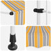 Copertină retractabilă manual, dungi galben și albastru, 250 cm - WALTI WALTI