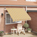 Copertină retractabilă manual, dungi galben și albastru, 250 cm - WALTI WALTI