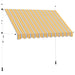 Copertină retractabilă manual, dungi galben și albastru, 300 cm - WALTI WALTI