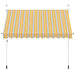 Copertină retractabilă manual, dungi galben și albastru, 300 cm - WALTI WALTI