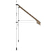 Copertină retractabilă manual, dungi galben și albastru, 300 cm - WALTI WALTI
