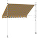 Copertină retractabilă manual, dungi galben și albastru, 300 cm - WALTI WALTI