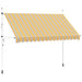 Copertină retractabilă manual, dungi galben și albastru, 350 cm - WALTI WALTI