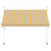 Copertină retractabilă manual, dungi galben și albastru, 350 cm - WALTI WALTI
