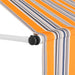 Copertină retractabilă manual, dungi galben și albastru, 400 cm - WALTI WALTI