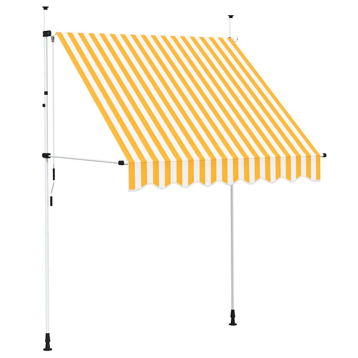 Copertină retractabilă manual, portocaliu și alb, 200cm, dungi - WALTI WALTI