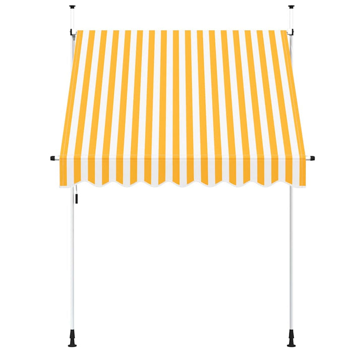 Copertină retractabilă manual, portocaliu și alb, 200cm, dungi - WALTI WALTI