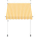 Copertină retractabilă manual, portocaliu și alb, 200cm, dungi - WALTI WALTI